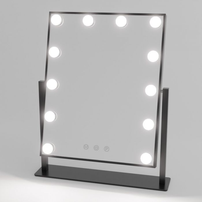 VEVOR Specchio per Trucco con Luce Specchio per Trucco 70x70cm con 12 Luci  a LED, Specchio Regolabile Specchio per Trucco, Specchio per Trucco Vanity