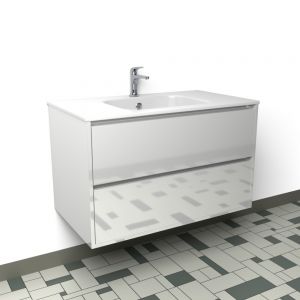 ELDO - Suspended Lacquered Bathroom Cabinet with Washbasin