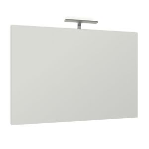 GTBURG - Miroir mural rectangulaire réversible 100x70 + Lampe LED 7 watts