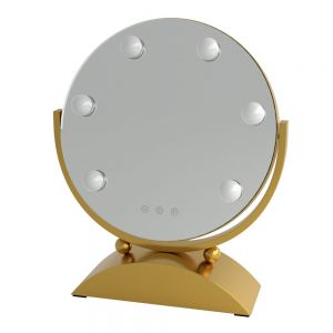 EVA - Espejo de mesa de maquillaje con bombillas LED