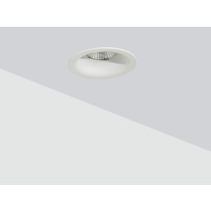 AIMO - Recessed 7 Watt LED spotlight in white aluminum for plasterboard