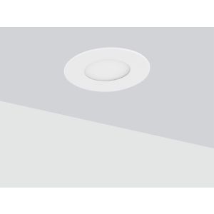 CARTA - 3 WATT LED-Einbaustrahler aus weißem ABS für Gipskartonplatten