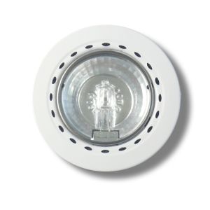 FH14Y - 20 Watt halogen recessed spotlight in white aluminum for furniture