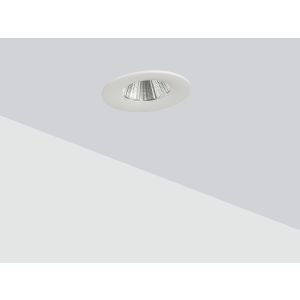 LUCKY LED - Recessed 7 Watt LED spotlight in white aluminum for plasterboard
