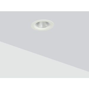NICO LED - Recessed 3 Watt LED spotlight in white aluminum for plasterboard